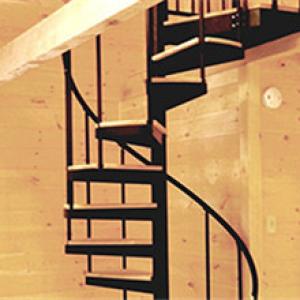木踏板螺旋楼梯